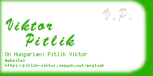 viktor pitlik business card